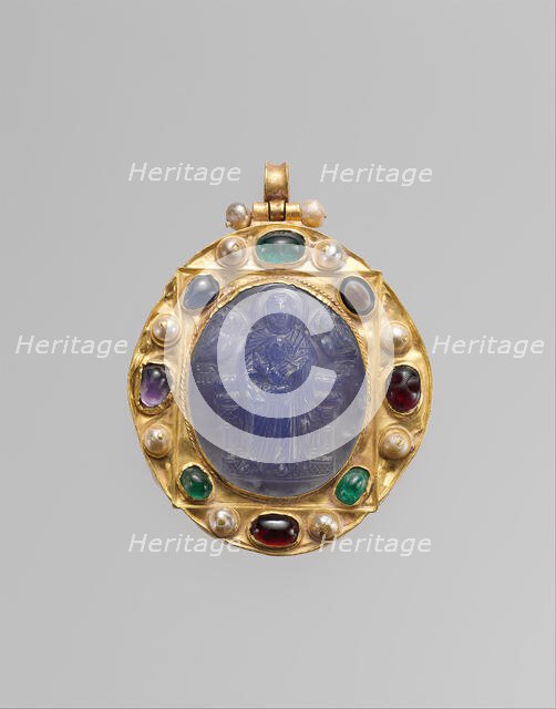 Pendant Brooch with Cameo of Enthroned Virgin..., late 1000s-1100s (cameo); 1100s-1300s (mount). Creator: Unknown.