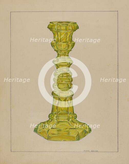 Candlestick, 1935/1942. Creator: John Dana.