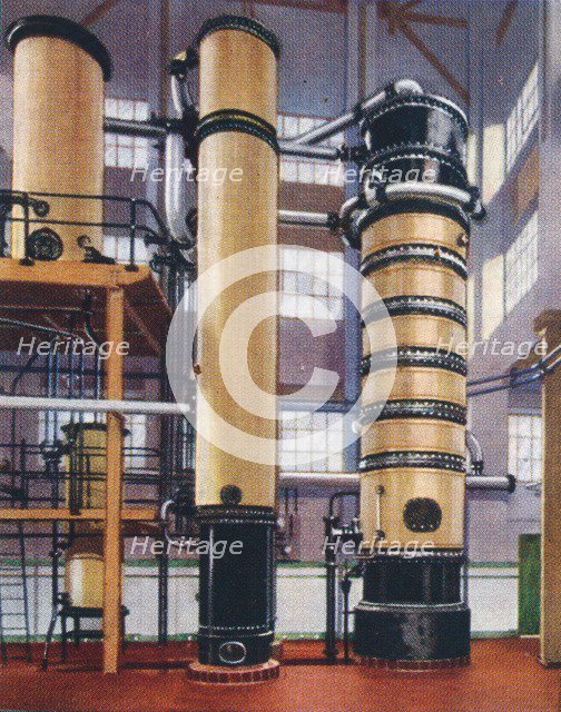 Benzole recovery plant, 1938. Artist: Unknown.