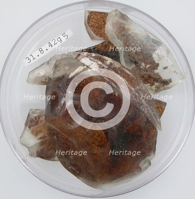 Glass Fragments, Coptic, 4th century. Creator: Unknown.