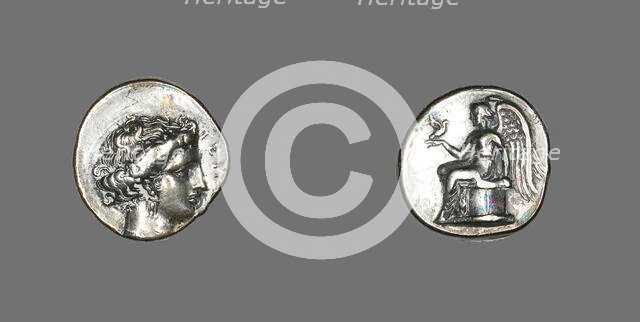 Stater (Coin) Depicting the Nymph Terrina, 375-356 BCE. Creator: Unknown.