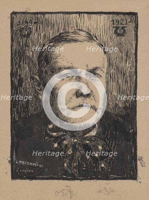 Portrait study of P.O.Hviezdoslav, 1921. Creator: Ladislav Treskon.