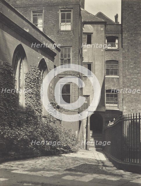 A corner in Clifford's Inn. From the album: Photograph album - London, 1920s. Creator: Harry Moult.