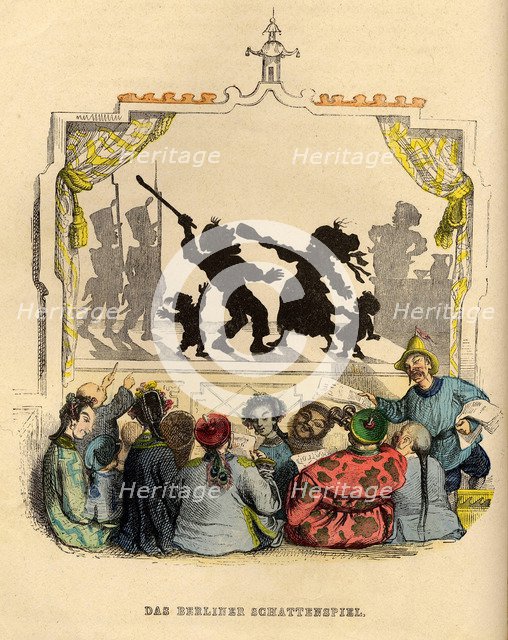 The Berlin Shadowplay, 1840s. Artist: Grandville, Jean-Jacques (1803-1847)