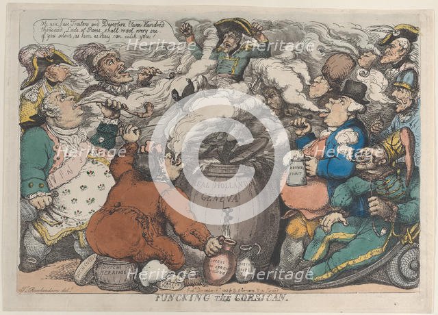 Funcking the Corsican, December 6, 1813., December 6, 1813. Creator: Thomas Rowlandson.