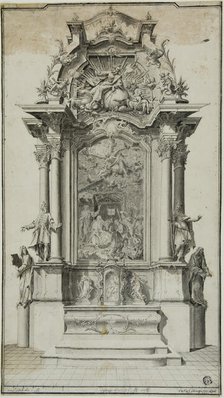 Study for an Altar Containing a Painting of the Adoration of the Shepherds, 1767. Creator: Carl Joseph Haringer.