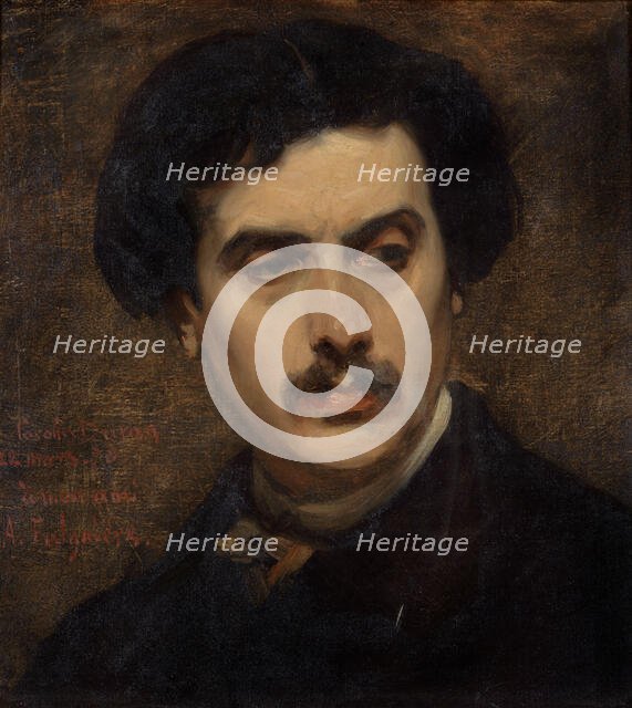 Portrait d'Alexandre Falguière, 1870. Creator: Charles Emile Auguste Carolus-Duran.