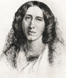 George Eliot, pen name of Mary Ann Evans (1819-1880), English novelist, poet and critic. Artist: Unknown