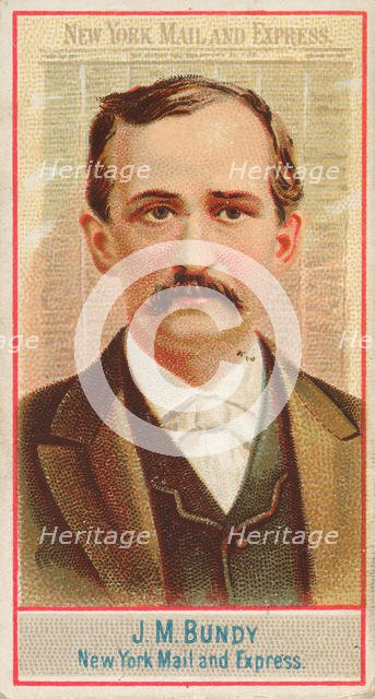 J.M. Bundy, New York Mail and Express, from the American Editors series (N1) for Allen & G..., 1887. Creator: Allen & Ginter.