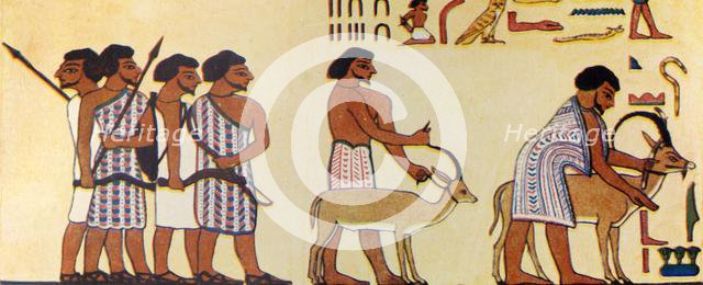 'How An Ancient Egyptian Painted The Coming Of The Israelites Into Egypt', c1930. Creator: Unknown.