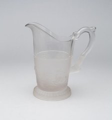 Westward Ho!/Pioneer pattern pitcher, c. 1876. Creator: Gillinder & Sons.