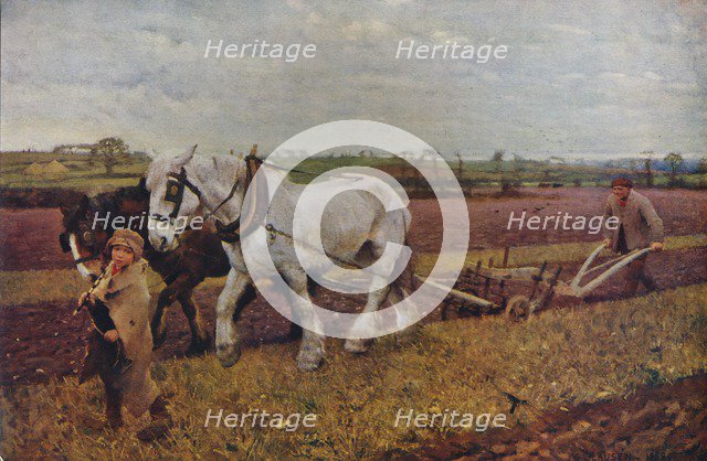 'Ploughing', 1889 (1935). Artist: George Clausen.