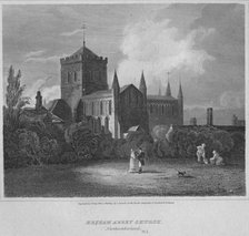 'Hexham Abbey, Church, Northumberland', 1814. Artist: John Greig.