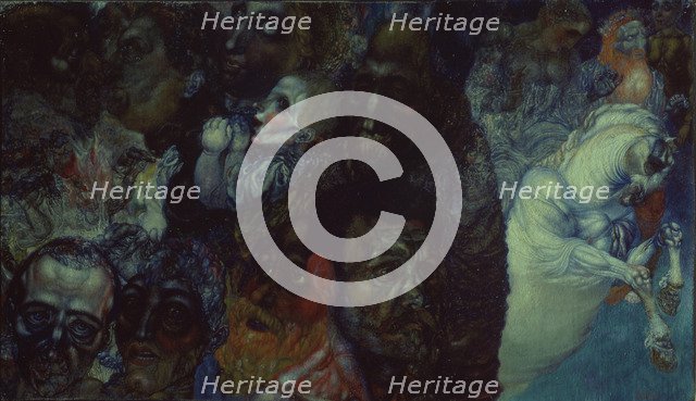 Heads, 1910. Artist: Filonov, Pavel Nikolayevich (1883-1941)