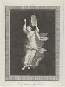 A partly naked bacchante playing a tambourine, ca. 1795-1820. Creators: Vicenzo Feoli, Domenico del Frate.