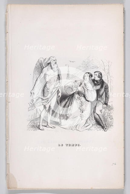 Time from The Complete Works of Béranger, 1836. Creator: Jean Ignace Isidore Gerard.