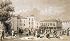 View of the playground of Burlington House and School, Fulham, London, c1825. Artist: Anon