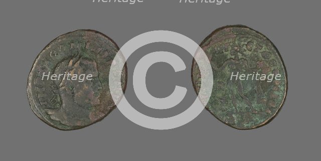 Follis (Coin) Portraying Emperor Licinius, 314-315. Creator: Unknown.