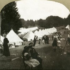 'Refugees' camp at ball grounds in Golden Gate Park', 1906. Creator: Unknown.