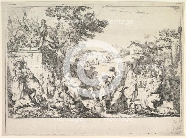 The Village Festival (Fête de village dans la campagne romaine), ca. 1735-40. Creator: Jean Baptiste Marie Pierre.