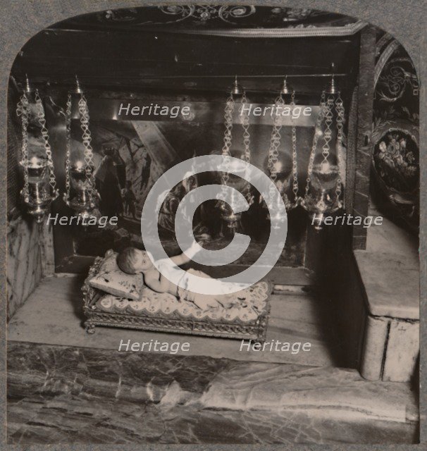 'Manger of Christ, Church of Nativity, Bethlehem', c1900. Artist: Unknown.