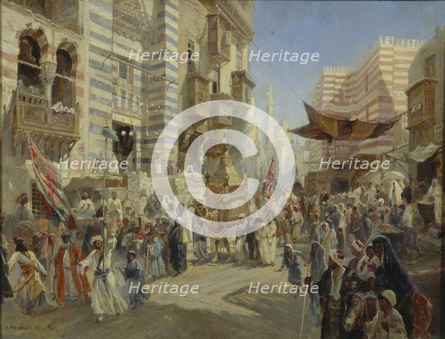 The Handing over of the Sacred Carpet in Cairo, 1876. Artist: Makovsky, Konstantin Yegorovich (1839-1915)