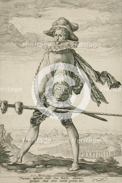 The Captain of the Infantry Marching to the Left, 1587. Creator: Hendrik Goltzius.