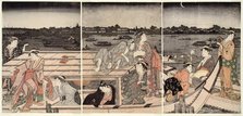 Pleasure-Boating on the Sumida River, Japan, 1788/90. Creator: Kitagawa Utamaro.