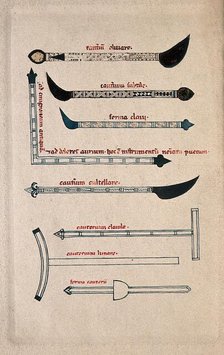 Surgical instruments, mainly cautery irons. Creator: Unknown.