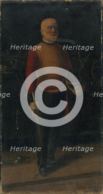 Self-portrait as a fencing master, 1887. Creator: Henri Petit.