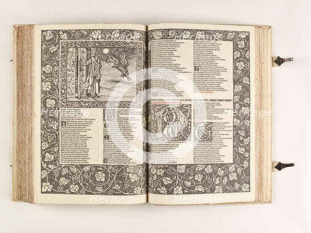 The Kelmscott Chaucer - The Works of Geoffrey Chaucer Now Newly Imprinted, 1896. Creator: Sir Edward Coley Burne-Jones.