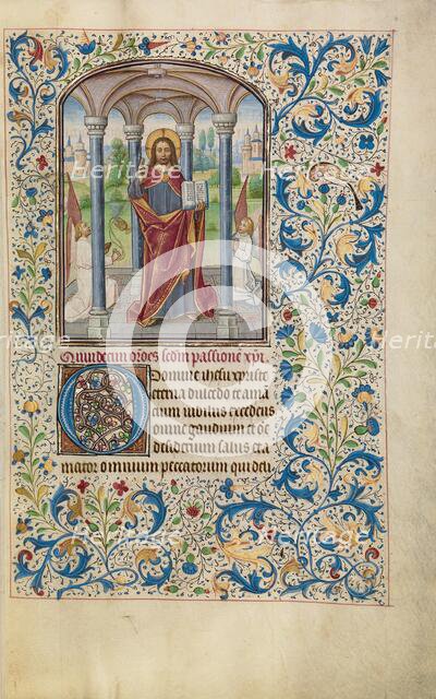 Christ Blessing; Arenberg Hours, early 1460s. Creator: Willem Vrelant.