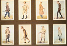 Set of golf cards by Leslie Ward (1851-1922), 1980s. Artist: Spy