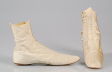 Wedding boots, American, 1855-65. Creator: Unknown.