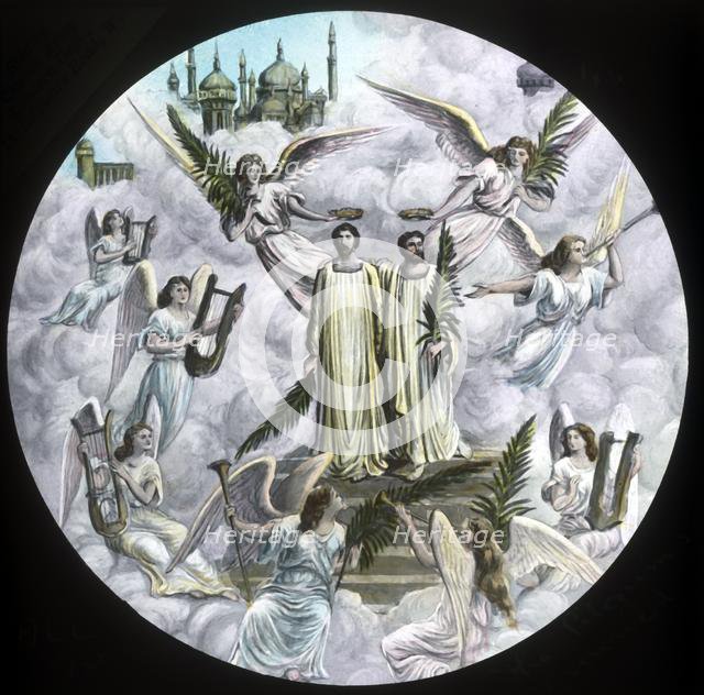 'The Pilgrims crowned', c1910.  Creator: Unknown.