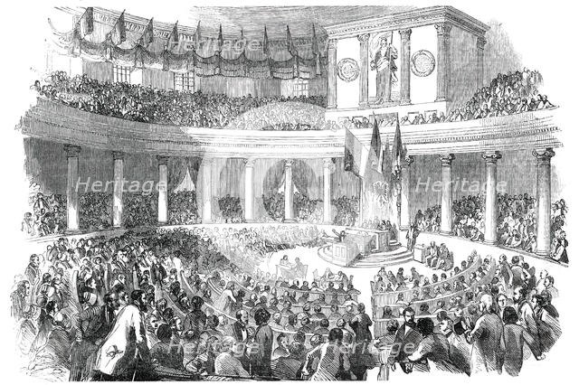 Sitting of the Peace Congress in the Paul's-Kirche, at Frankfort, 1850. Creator: Unknown.