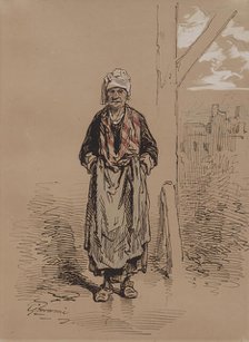 Old Woman, 1852-1866. Creator: Paul Gavarni.