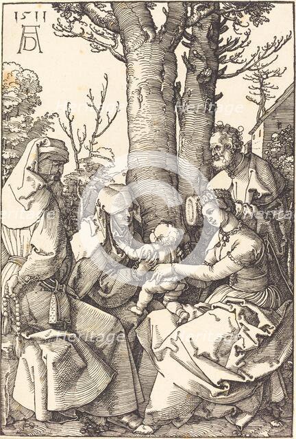 The Holy Family with Joachim and Anne under a Tree, 1511. Creator: Albrecht Durer.