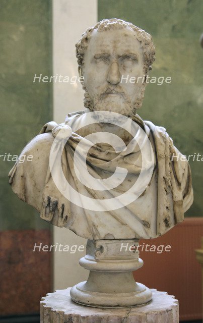 Portrait bust of a Roman Commander General, early 3rd century AD. Artist: Unknown