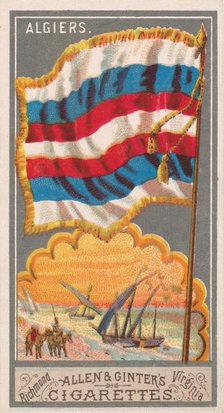 Algiers, from the City Flags series (N6) for Allen & Ginter Cigarettes Brands, 1887. Creator: Allen & Ginter.
