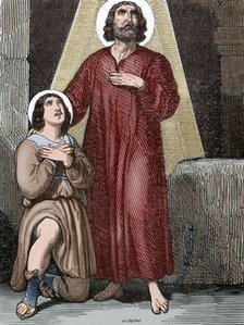 Saint Valentine, Roman saint, 3rd century.  Creator: Unknown.