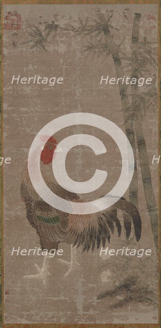 A Cock and Bamboos, Ming dynasty, ca.1105-1135.  Creator: Unknown.