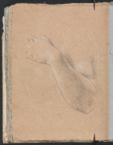 Verona Sketchbook: Left arm and hand (page 46), 1760. Creator: Francesco Lorenzi (Italian, 1723-1787).