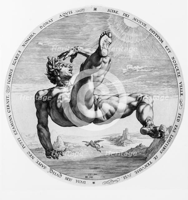 Icarus, 1588. Creator: Hendrik Goltzius.