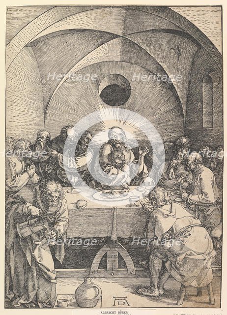 The Last Supper, from The Large Passion, 1510. Creator: Albrecht Durer.