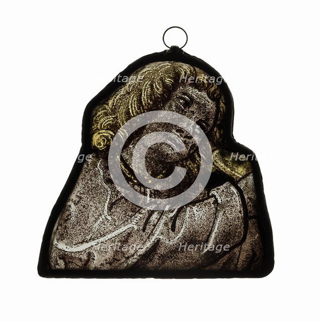Glass Panel of Head of Angel, German or Swiss, late 15th century. Creator: Unknown.