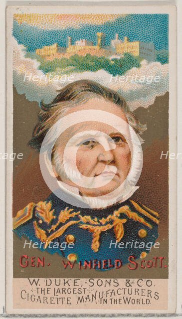 General Winfield Scott, from the series Great Americans (N76) for Duke brand cigarettes, 1888., 1888 Creator: Unknown.