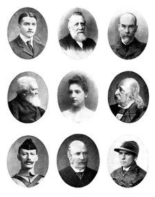 Various portraits, 1898. Creators: Clarence Hailey, Elliott & Fry, John Jabez Edwin Mayall, Owen Graystone Bird.