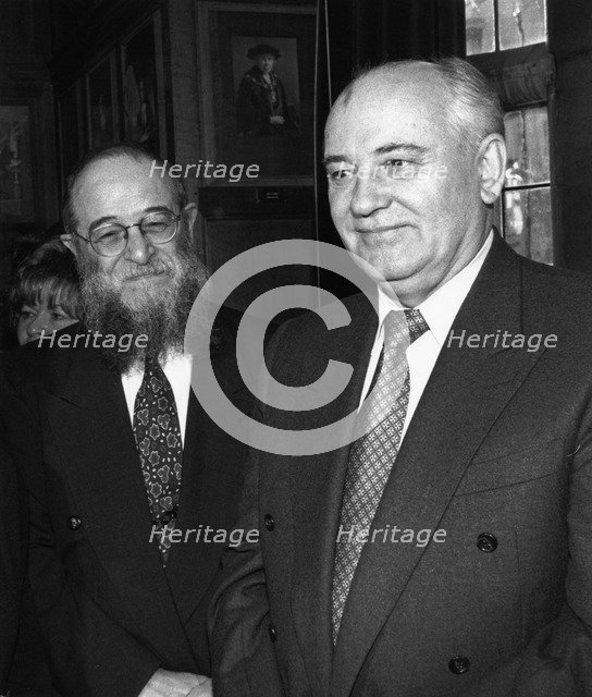 Mikhail Gorbachev (1931- ), President of the Soviet Union (1985-1991), 1993. Artist: Sidney Harris