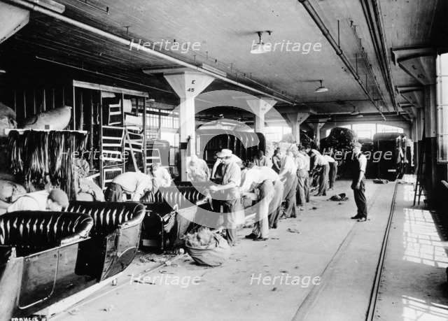 Making the bodies for Model T Fords, 1915. Artist: Unknown